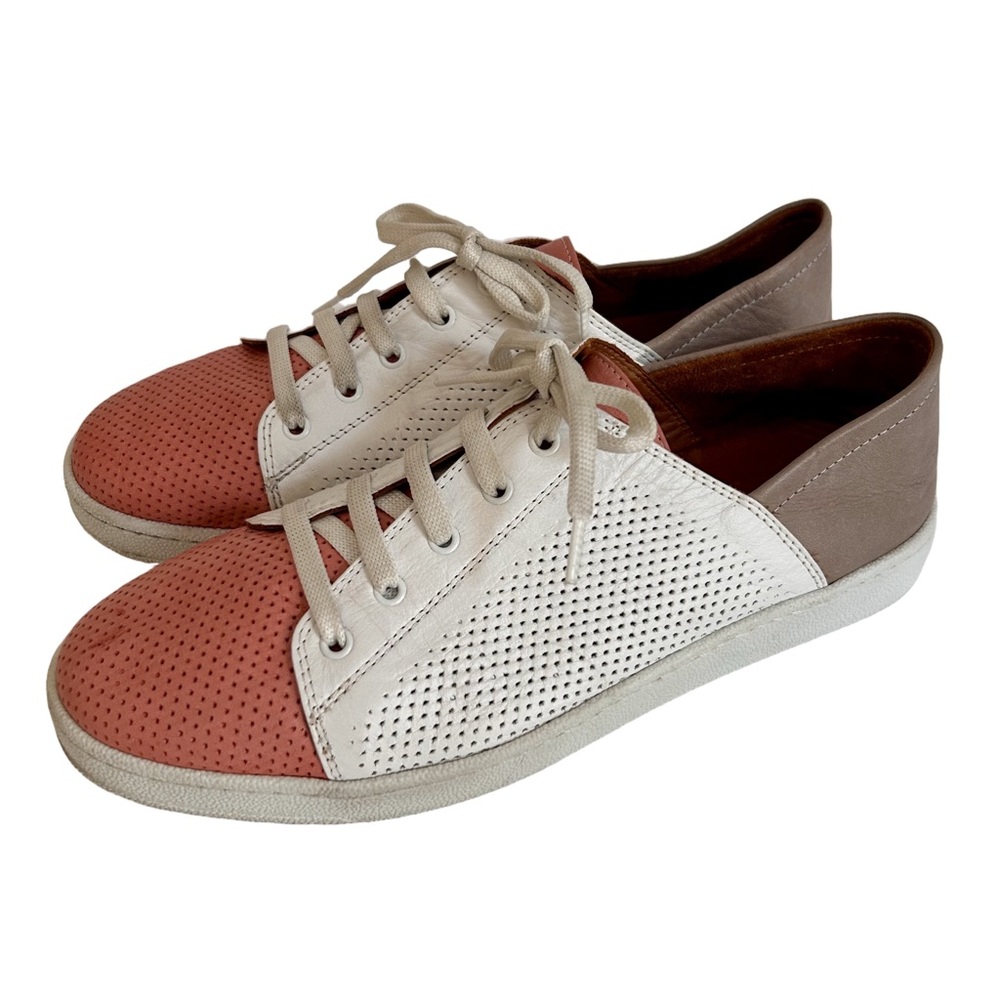 Sheridan Mia Tri Color Block Perforated Leather Sneakers Sz EU 41. US 8.5 or 9